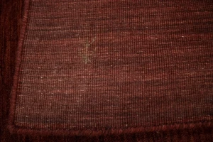 Solid Maroon Red 4X6 Oriental Modern Rug