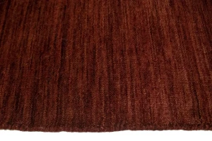 Solid Maroon Red 4X6 Oriental Modern Rug