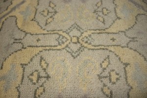 Beige Casual Floral 3X20 Oushak Chobi Oriental Runner Rug