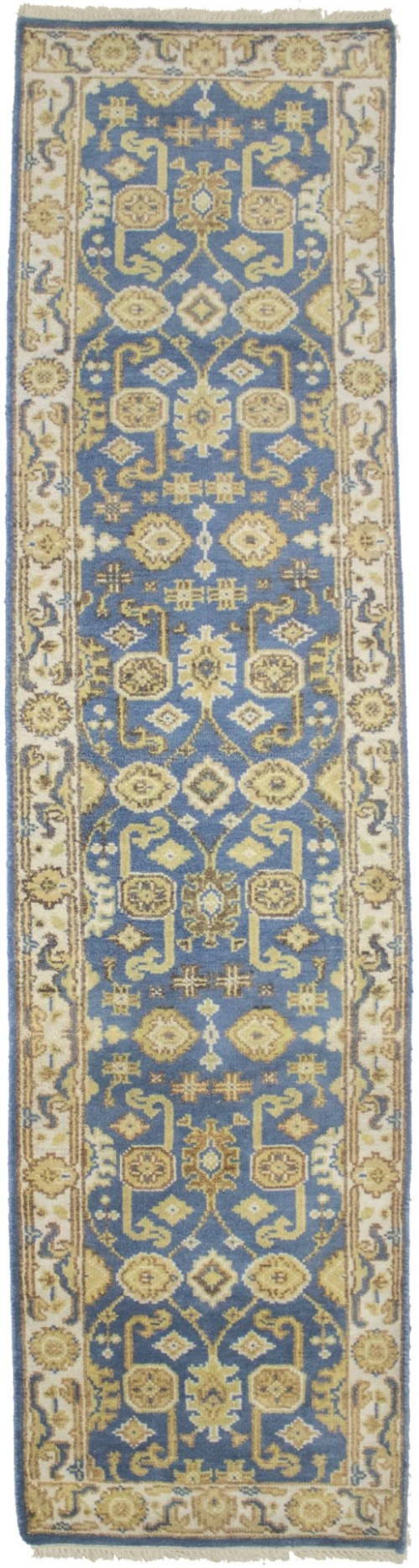 Gray Floral 3X10 Oushak Chobi Oriental Runner Rug