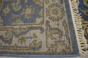 Gray Floral 3X10 Oushak Chobi Oriental Runner Rug