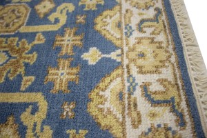 Gray Floral 3X10 Oushak Chobi Oriental Runner Rug