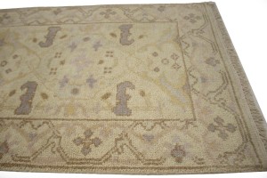 Cream Floral 2'5X13'9 Oushak Oriental Runner Rug
