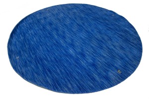 Solid Blue 6X6 Oriental Modern Round Rug