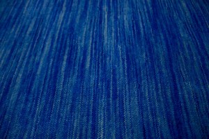 Solid Blue 6X6 Oriental Modern Round Rug