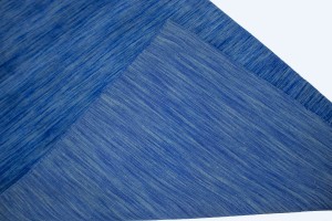 Solid Blue 5X8 Oriental Modern Rug