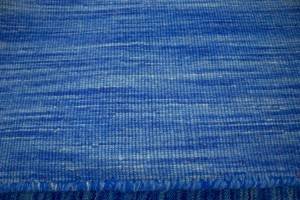 Solid Blue 5X8 Oriental Modern Rug