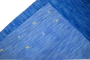 Solid Blue 4X6 Oriental Modern Rug
