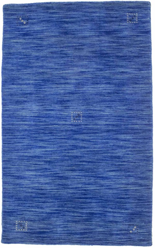 Solid Blue 3X5 Oriental Modern Rug