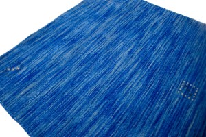 Solid Blue 3X5 Oriental Modern Rug
