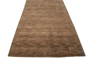 Solid Brown 5X8 Oriental Modern Rug