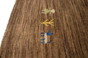 Solid Brown 5X8 Oriental Modern Rug