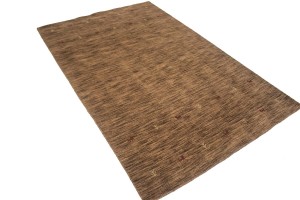 Solid Brown 5X8 Oriental Modern Rug