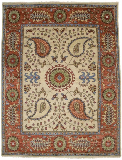 Floral Paisley Design 8X10 Transitional Oriental Rug