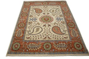 Floral Paisley Design 8X10 Transitional Oriental Rug
