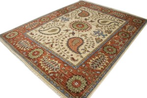 Floral Paisley Design 8X10 Transitional Oriental Rug