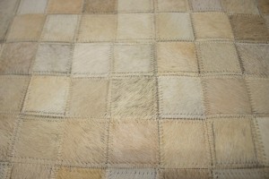 Multicolored Cowhide 4X6 Modern Leather Rug