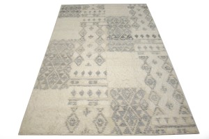 Cream Modern 5X8 Oriental Moroccan Style Rug