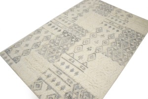 Cream Modern 5X8 Oriental Moroccan Style Rug