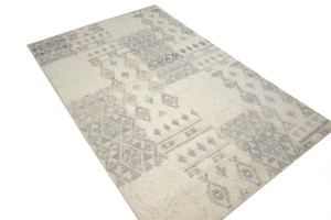 Cream Modern 5X8 Oriental Moroccan Style Rug
