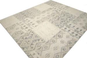 Cream Modern 8X10 Oriental Moroccan Style Rug