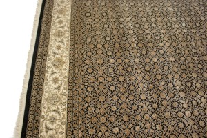 Black Floral Extra Fine 7X10 Herati Oriental Rug