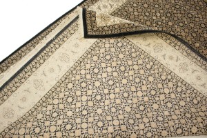 Black Floral Extra Fine 7X10 Herati Oriental Rug