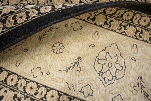 Black Floral Extra Fine 7X10 Herati Oriental Rug