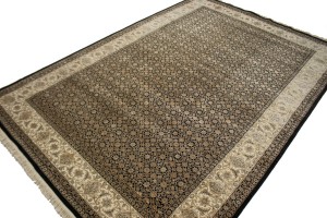 Black Floral Extra Fine 7X10 Herati Oriental Rug