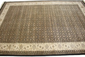 Black Floral Extra Fine 7X10 Herati Oriental Rug