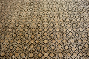 Black Floral Extra Fine 7X10 Herati Oriental Rug
