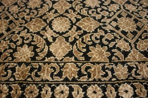 Black Floral Extra Fine 7X10 Herati Oriental Rug