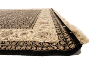 Black Floral Extra Fine 7X10 Herati Oriental Rug