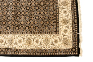 Black Floral Extra Fine 7X10 Herati Oriental Rug