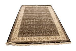 Black Floral Extra Fine 7X10 Herati Oriental Rug