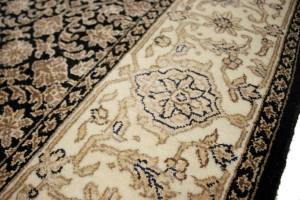 Black Floral Extra Fine 4X6 Herati Oriental Rug