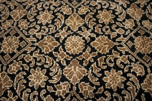 Black Floral Extra Fine 4X6 Herati Oriental Rug