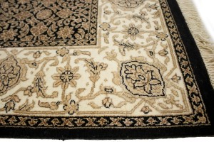 Black Floral Extra Fine 4X6 Herati Oriental Rug