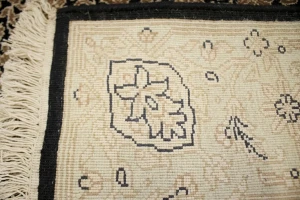 Black Floral Extra Fine 4X6 Herati Oriental Rug