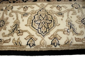 Black Floral Extra Fine 4X6 Herati Oriental Rug