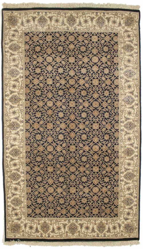 Black Floral Extra Fine 3X5 Herati Oriental Rug