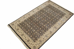 Black Floral Extra Fine 3X5 Herati Oriental Rug