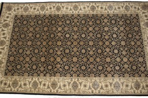 Black Floral Extra Fine 3X5 Herati Oriental Rug