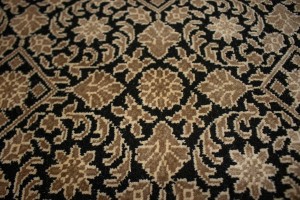 Black Floral Extra Fine 3X5 Herati Oriental Rug