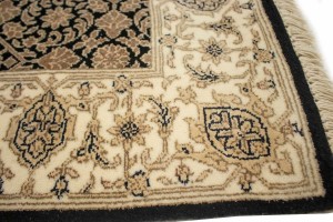 Black Floral Extra Fine 3X5 Herati Oriental Rug