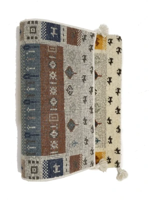 Beige Tribal 2X3 Gabbeh Oriental Rugs