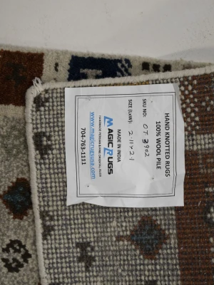 Beige Tribal 2X3 Gabbeh Oriental Rugs