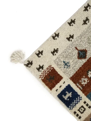 Beige Tribal 2X3 Gabbeh Oriental Rugs