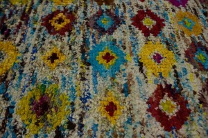 Multicolored Geometric 5'6X7'7 Indo-Gabbeh Modern Rug