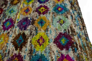 Multicolored Geometric 5'6X7'7 Indo-Gabbeh Modern Rug